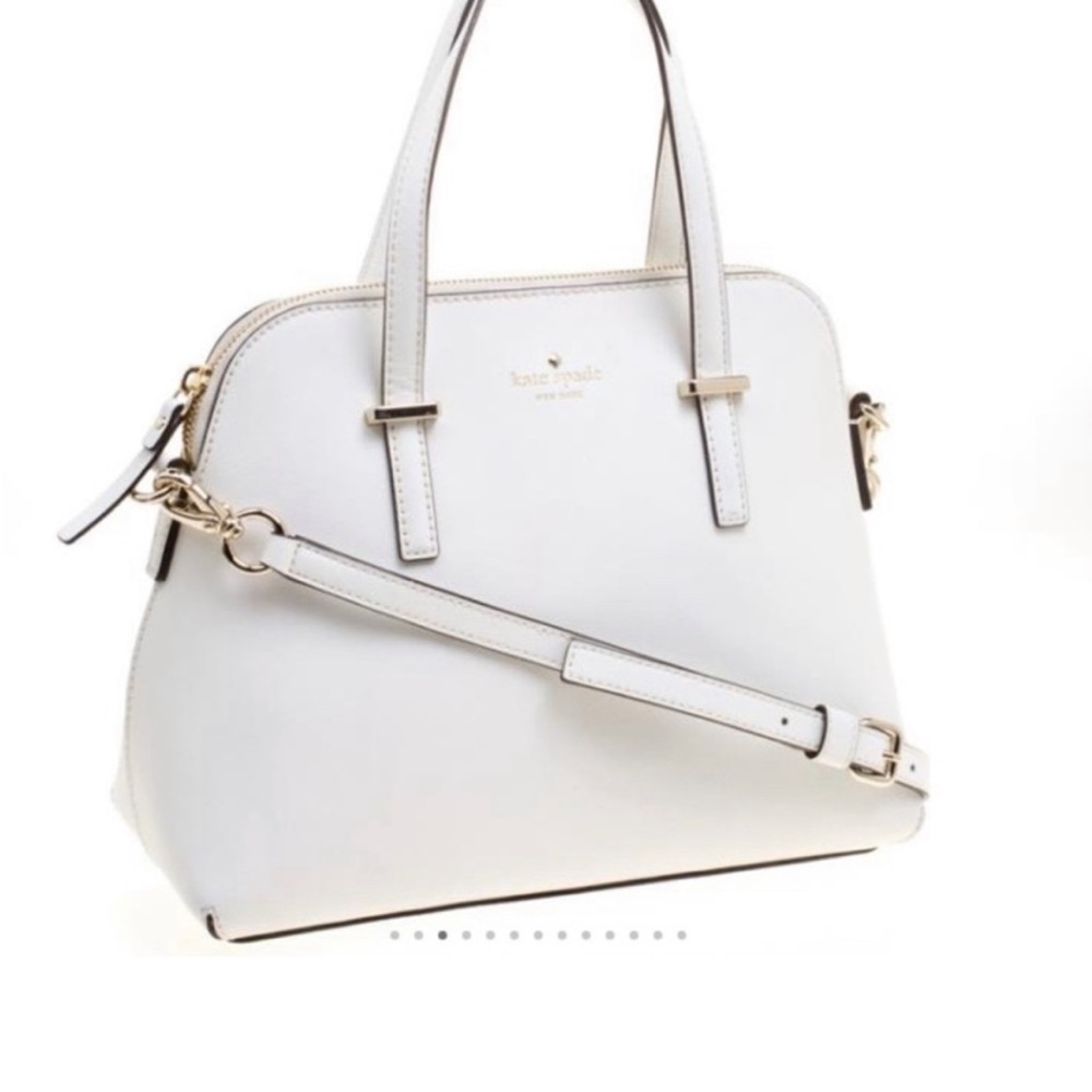 Kate Spade Cedar Street Maise in White Saffiano Leather
